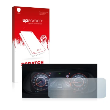 Parte frontale di una confezione del prodotto con il logo del marchio upscreen. Accanto è raffigurato il dispositivo Hyundai i