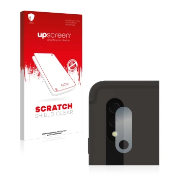 Parte frontale di una confezione del prodotto con il logo del marchio upscreen. Accanto è raffigurato il dispositivo Samsung G