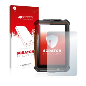 Parte frontale di una confezione del prodotto con il logo del marchio upscreen. Accanto è raffigurato il dispositivo i.safe MO