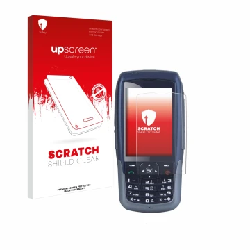 Parte frontale di una confezione del prodotto con il logo del marchio upscreen. Accanto è raffigurato il dispositivo Malux SED