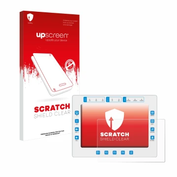 Parte frontale di una confezione del prodotto con il logo del marchio upscreen. Accanto è raffigurato il dispositivo Megasat H