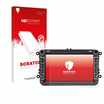 Parte frontale di una confezione del prodotto con il logo del marchio upscreen. Accanto è raffigurato il dispositivo M.I.C. AV