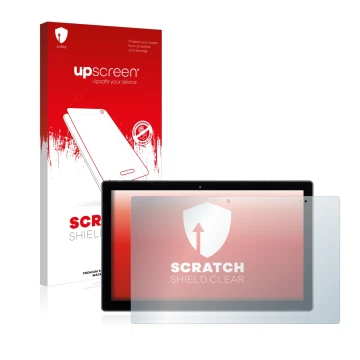 Parte frontale di una confezione del prodotto con il logo del marchio upscreen. Accanto è raffigurato il dispositivo Wortmann 