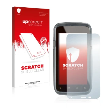 Parte frontale di una confezione del prodotto con il logo del marchio upscreen. Accanto è raffigurato il dispositivo Honeywell