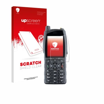 Parte frontale di una confezione del prodotto con il logo del marchio upscreen. Accanto è raffigurato il dispositivo Sepura SC