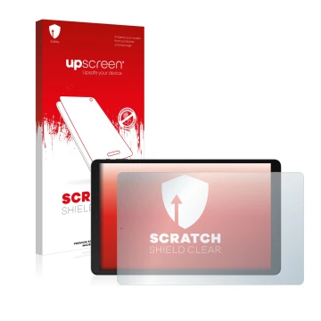 Parte frontale di una confezione del prodotto con il logo del marchio upscreen. Accanto è raffigurato il dispositivo Odys Spac
