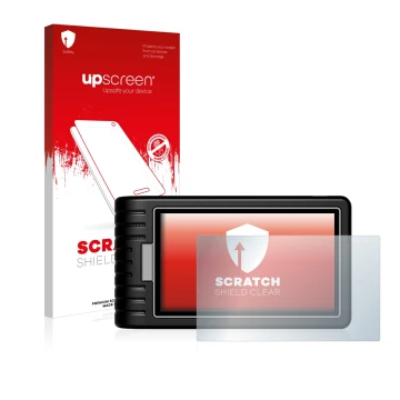 Parte frontale di una confezione del prodotto con il logo del marchio upscreen. Accanto è raffigurato il dispositivo Topdon Ar