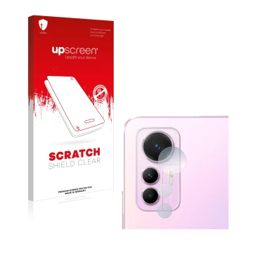 Parte frontale di una confezione del prodotto con il logo del marchio upscreen. Accanto è raffigurato il dispositivo Xiaomi 12