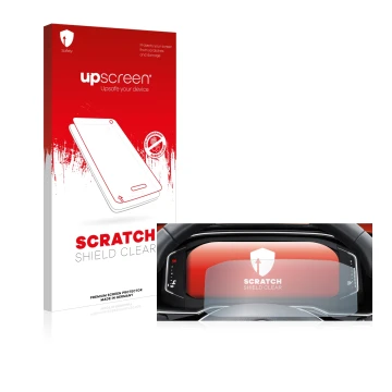 Parte frontale di una confezione del prodotto con il logo del marchio upscreen. Accanto è raffigurato il dispositivo Volkswage