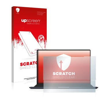 Parte frontale di una confezione del prodotto con il logo del marchio upscreen. Accanto è raffigurato il dispositivo ASUS ZenB