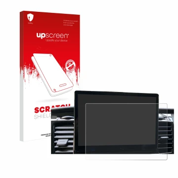 Parte frontale di una confezione del prodotto con il logo del marchio upscreen. Accanto è raffigurato il dispositivo Ford Tran