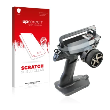 Parte frontale di una confezione del prodotto con il logo del marchio upscreen. Accanto è raffigurato il dispositivo Sanwa MT 
