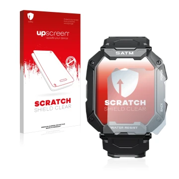 Parte frontale di una confezione del prodotto con il logo del marchio upscreen. Accanto è raffigurato il dispositivo Bengux C2