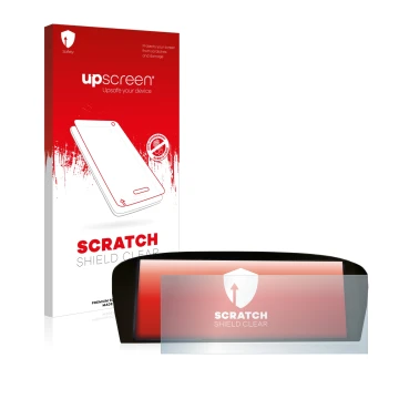 Parte frontale di una confezione del prodotto con il logo del marchio upscreen. Accanto è raffigurato il dispositivo BMW E91 3