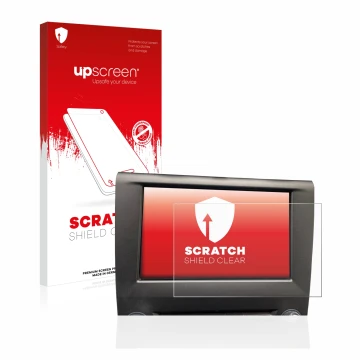 Parte frontale di una confezione del prodotto con il logo del marchio upscreen. Accanto è raffigurato il dispositivo Ford Mond