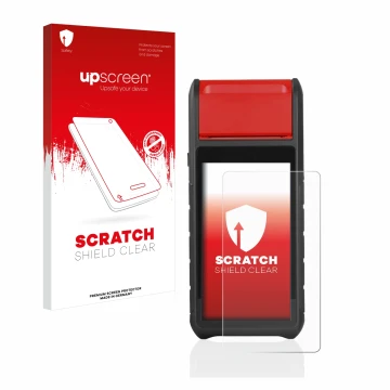 Parte frontale di una confezione del prodotto con il logo del marchio upscreen. Accanto è raffigurato il dispositivo Autel Max