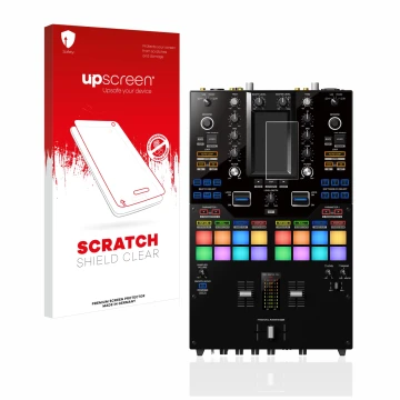 Parte frontale di una confezione del prodotto con il logo del marchio upscreen. Accanto è raffigurato il dispositivo Pioneer D