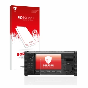 Parte frontale di una confezione del prodotto con il logo del marchio upscreen. Accanto è raffigurato il dispositivo Xiegu X61