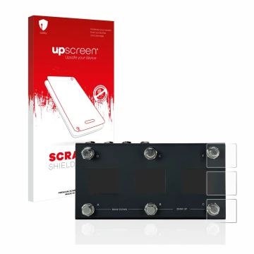 Parte frontale di una confezione del prodotto con il logo del marchio upscreen. Accanto è raffigurato il dispositivo Morningst