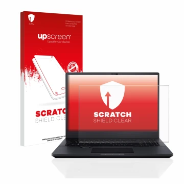 Parte frontale di una confezione del prodotto con il logo del marchio upscreen. Accanto è raffigurato il dispositivo ASUS ProA