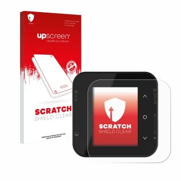 Parte frontale di una confezione del prodotto con il logo del marchio upscreen. Accanto è raffigurato il dispositivo ISDT Air8