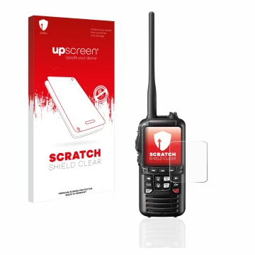 Parte frontale di una confezione del prodotto con il logo del marchio upscreen. Accanto è raffigurato il dispositivo Standard 