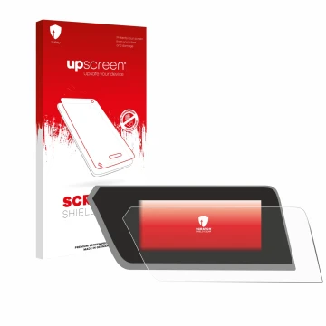 Parte frontale di una confezione del prodotto con il logo del marchio upscreen. Accanto è raffigurato il dispositivo BMW 1 F40