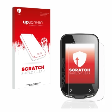 Parte frontale di una confezione del prodotto con il logo del marchio upscreen. Accanto è raffigurato il dispositivo iGPSPORT 
