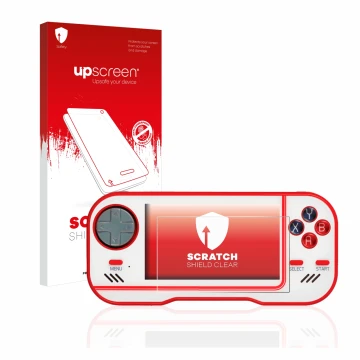 Parte frontale di una confezione del prodotto con il logo del marchio upscreen. Accanto è raffigurato il dispositivo Blaze Eve