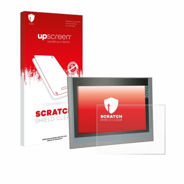 Parte frontale di una confezione del prodotto con il logo del marchio upscreen. Accanto è raffigurato il dispositivo Siemens S