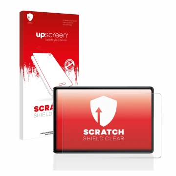 Parte frontale di una confezione del prodotto con il logo del marchio upscreen. Accanto è raffigurato il dispositivo Blackview