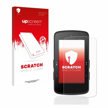 Parte frontale di una confezione del prodotto con il logo del marchio upscreen. Accanto è raffigurato il dispositivo Bryton Ri