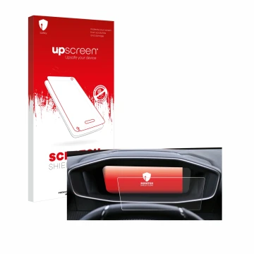 Parte frontale di una confezione del prodotto con il logo del marchio upscreen. Accanto è raffigurato il dispositivo Peugeot 2