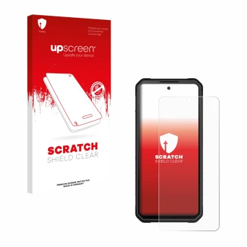 Parte frontale di una confezione del prodotto con il logo del marchio upscreen. Accanto è raffigurato il dispositivo iiiF150 R