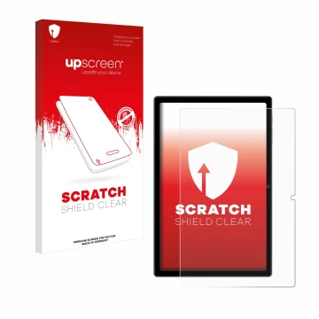 Parte frontale di una confezione del prodotto con il logo del marchio upscreen. Accanto è raffigurato il dispositivo Blackview