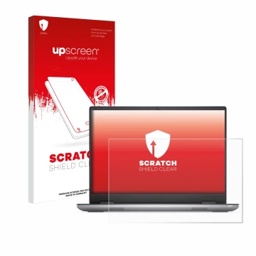 Parte frontale di una confezione del prodotto con il logo del marchio upscreen. Accanto è raffigurato il dispositivo Dell Prec