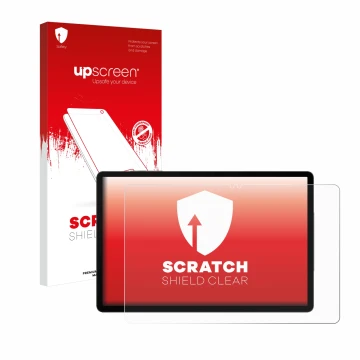 Parte frontale di una confezione del prodotto con il logo del marchio upscreen. Accanto è raffigurato il dispositivo Samsung G