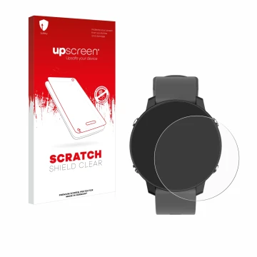 Parte frontale di una confezione del prodotto con il logo del marchio upscreen. Accanto è raffigurato il dispositivo Shot Scop