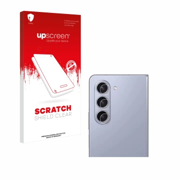 Parte frontale di una confezione del prodotto con il logo del marchio upscreen. Accanto è raffigurato il dispositivo Samsung G