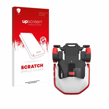 Parte frontale di una confezione del prodotto con il logo del marchio upscreen. Accanto è raffigurato il dispositivo Kress Mis