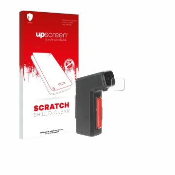 Parte frontale di una confezione del prodotto con il logo del marchio upscreen. Accanto è raffigurato il dispositivo Tooo Cycl
