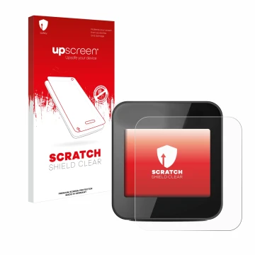 Parte frontale di una confezione del prodotto con il logo del marchio upscreen. Accanto è raffigurato il dispositivo Cycplus G