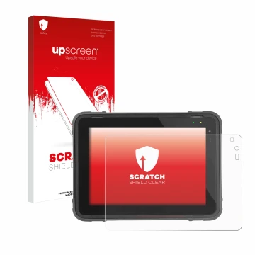 Parte frontale di una confezione del prodotto con il logo del marchio upscreen. Accanto è raffigurato il dispositivo Texa Axon