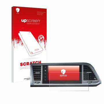 Parte frontale di una confezione del prodotto con il logo del marchio upscreen. Accanto è raffigurato il dispositivo Seat Atec