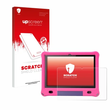 Parte frontale di una confezione del prodotto con il logo del marchio upscreen. Accanto è raffigurato il dispositivo Pritom B1