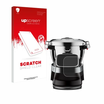 Parte frontale di una confezione del prodotto con il logo del marchio upscreen. Accanto è raffigurato il dispositivo WMF Avant