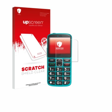 Parte frontale di una confezione del prodotto con il logo del marchio upscreen. Accanto è raffigurato il dispositivo Uleway Se