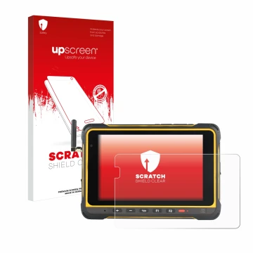 Parte frontale di una confezione del prodotto con il logo del marchio upscreen. Accanto è raffigurato il dispositivo AIR3 7.3 