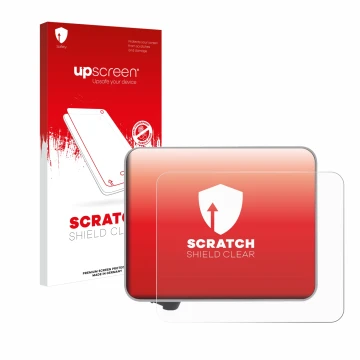 Parte frontale di una confezione del prodotto con il logo del marchio upscreen. Accanto è raffigurato il dispositivo Bambu Lab