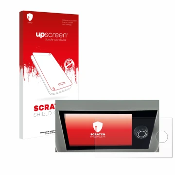 Parte frontale di una confezione del prodotto con il logo del marchio upscreen. Accanto è raffigurato il dispositivo Volkswage